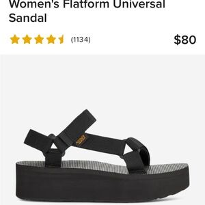 Teva Women's Black Flatform Sandals